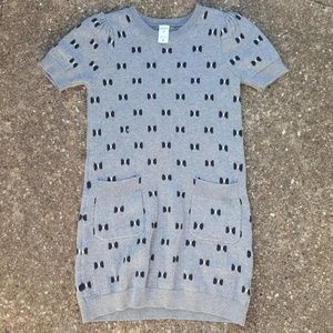 Carter's Grey Sweater Dress with Bows 7 Girls